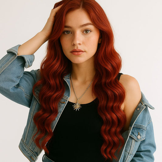 Weft Hair Extensions | 20 Inch | MEDIUM BLONDE DEEP RED