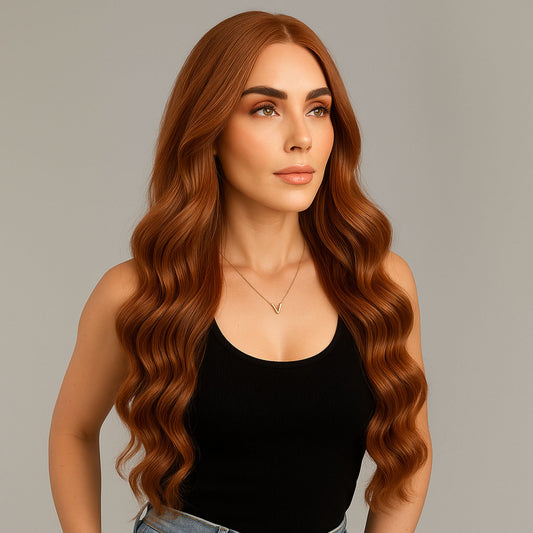 Weft Hair Extensions | 20 Inch | MEDIUM BLONDE RED