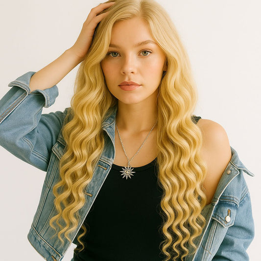 Weft Hair Extensions | 20 Inch | LIGHT NATURAL BLONDE