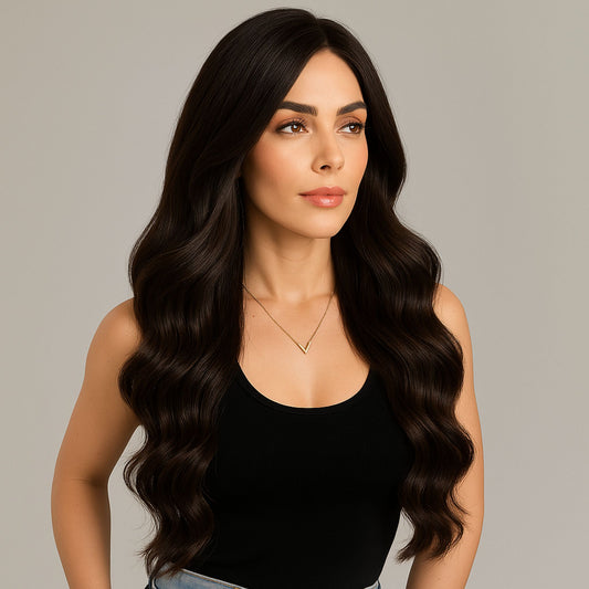Weft Hair| 20 Inch | DARK COFFEE BROWN