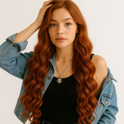 Weft Hair | 20 Inch | MEDIUM BLONDE RED